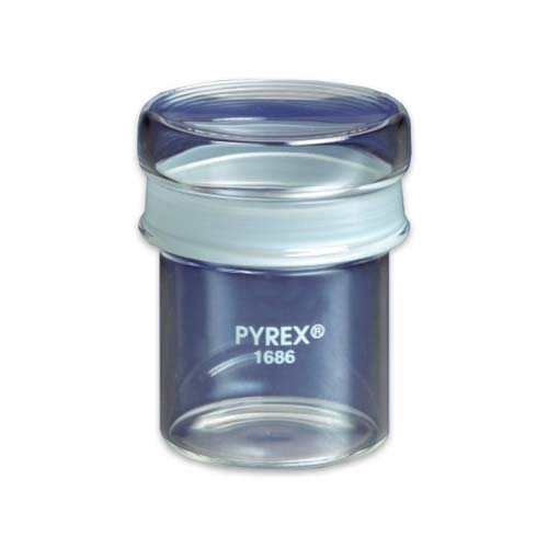 15070. PESAFILTROS DE VIDRIO 45ML FORMA REGULAR C/BOCA ESMERILADA 45/12 - PYREX