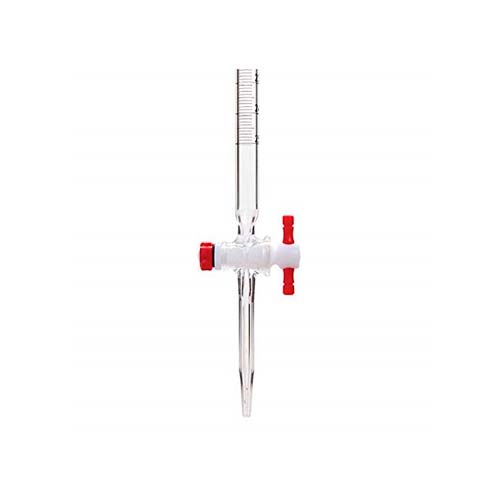14217. BURETA DE VIDRIO 25ML CLASE B C/LLAVE DE TEFLON RECTA - KIMAX