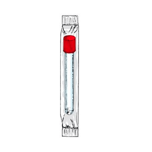 25448. TUBO DE POLIESTIRENO 16X100MM, 10ML, ESTERIL, EMPAQUE INDIVIDUAL PAQUETE C/50 PIEZAS VACUTEST KIMA