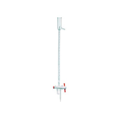 14224. BURETA DE VIDRIO 50ML CLASE B 3 VIAS AUTOMATICA C/LLAVE DE TEFLON - KIMAX
