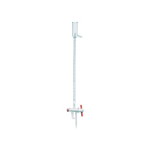14224. BURETA DE VIDRIO 50ML CLASE B 3 VIAS AUTOMATICA C/LLAVE DE TEFLON - KIMAX