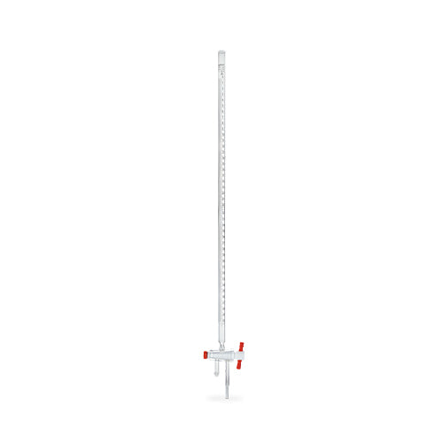 6773. BURETA DE VIDRIO 25ML CLASE A 3 VIAS SERIALIZADA/CERTIFICADA C/LLAVE DE TEFLON - KIMAX