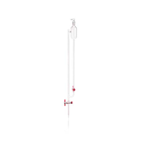 21572. BURETA DE VIDRIO 10ML CLASE A C/TANQUE ALIMENTADOR Y LLAVE DE TEFLON - KIMAX