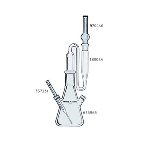 17498. GENERADOR DE ARSINA 125ML P/DETERMINACION DE ARSENICO, CUMPLE CON USP TIPO 1 Y ASTM E438, TIPO 1, CLASE A - WHEATON