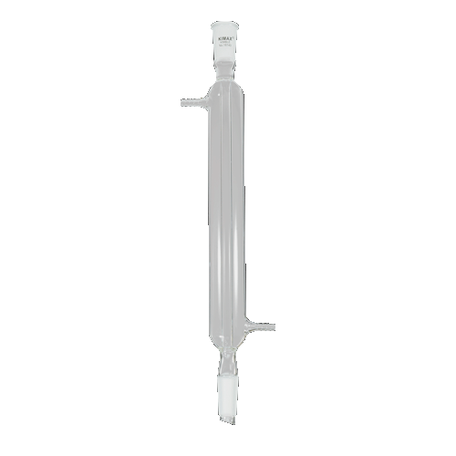 24670. CONDENSADOR DE VIDRIO LIEBIG RECTO  200MM C/PUNTA P/GOTEO UNIONES ESMERILADAS 24/40KIMAX