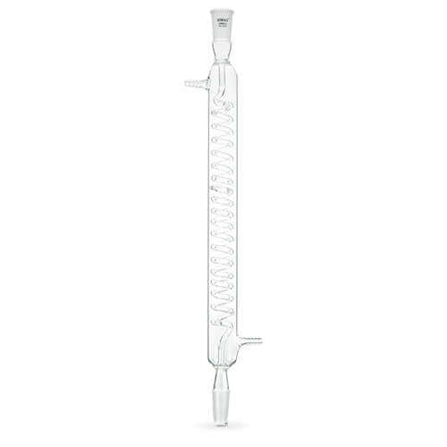23346. CONDENSADOR DE VIDRIO GRAHAM SERPENTIN 500MM UNIONES ESMERILADAS 24/40 KIMAX