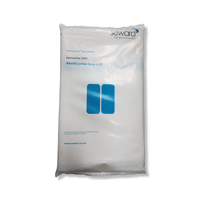 12454. BOLSA DE POLIETILENO 510X380MM FONDO CUADRADO P/STOMACHER 2500 ESTANDAR C/250, 030020316 - SEWARD