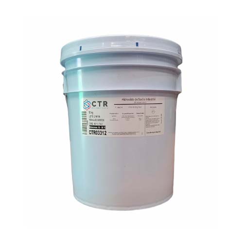 20158. HIDROXIDO DE SODIO ESCAMAS INDUSTRIAL PLASTICO CUBETA 10KG - CTR