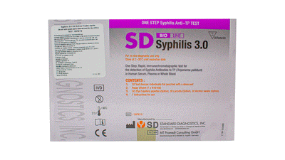 50499. KIT DE PRUEBA RAPIDA SIFILIS 3.0 AB REGISTRO SANITARIO 0743R2009 SSA BIOLINE