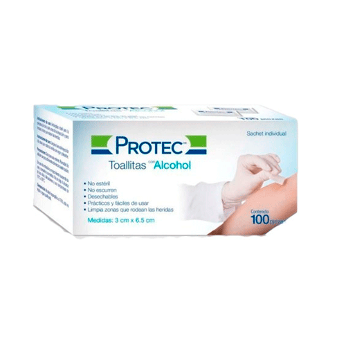 50240. TOALLITAS ALCOHOLADAS NO ESTERIL, DESECHABLES - PROTEC