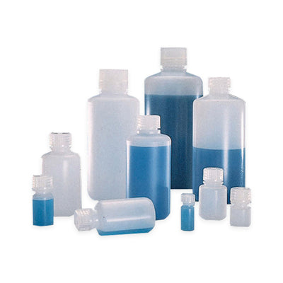 11738. FRASCO POLIETILENO ALTA DENSIDAD 60ML TIPO BOSTON BOCA ANGOSTA C/TAPA DE POLIPROPILENO PAQUETE C/5 PIEZAS - NALGENE