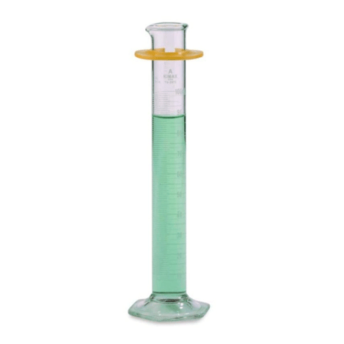 24671. PROBETA (MEDIDA CILINDRICA) DE VIDRIO 25ML CLASE B GRADUADA TC C/ VERTEDERO BASE HEXAGONAL KIMAX