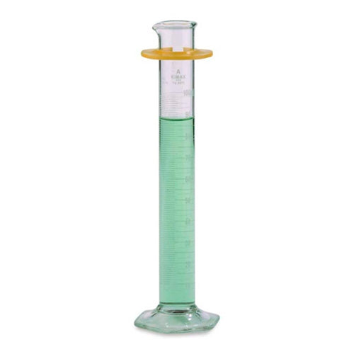 10859. PROBETA (MEDIDA CILINDRICA) DE VIDRIO 50ML CLASE B GRADUADA TC C/ VERTEDERO BASE HEXAGONAL - KIMAX