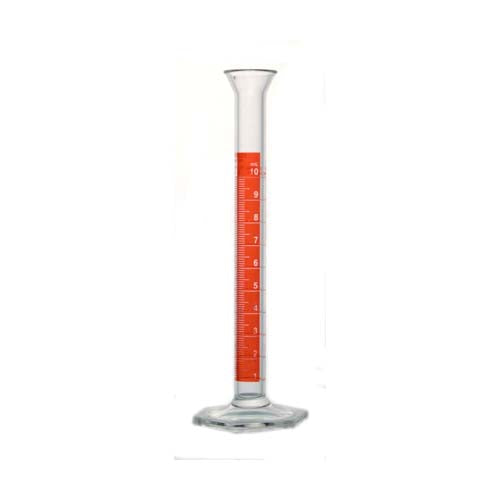 21307. PROBETA (MEDIDA CILINDRICA) DE VIDRIO 10ML CLASE B LINEA ROJA - KIMAX