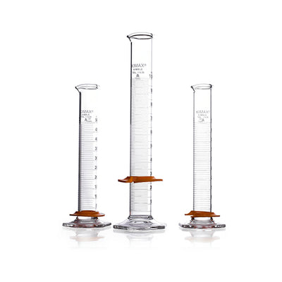 11563.PROBETA DE VIDRIO ESCALA METRICA BLANCA BASE HEXAGONAL C/BUMPER 500ML - KIMAX