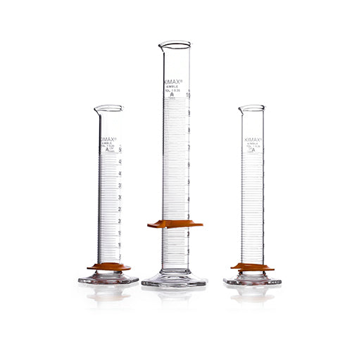 11563.PROBETA DE VIDRIO ESCALA METRICA BLANCA BASE HEXAGONAL C/BUMPER 500ML - KIMAX