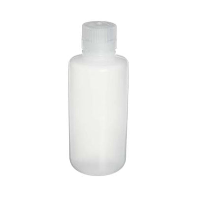 13647. FRASCO DE POLIETILENO BAJA DENSIDAD 125ML CLARO BOCA ANGOSTA C/TAPON DE ROSCA DE POLIPROPILENO, NO ESTERIL PAQUETE C/5 PIEZAS - NALGENE