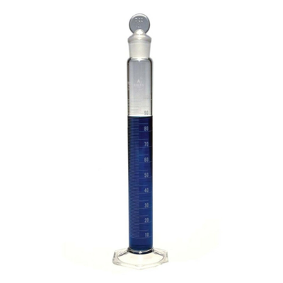 6233. PROBETA (MEDIDA CILINDRICA) DE VIDRIO 50ML CLASE A C/TAPON ESMERILADO SERIALIZADA/CERTIFICADA - KIMAX