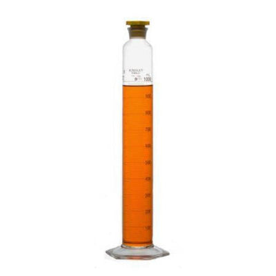 2008.  PROBETA (MEDIDA CILINDRICA) DE VIDRIO 25ML CLASE B C/TAPON DE PLASTICO - KIMAX