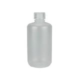 1602. FRASCO DE POLIPROPILENO 250ML TIPO BOSTON, BOCA ANGOSTA C/TAPON DE ROSCA PP, TRANSPARENTE, NO ESTERIL PAQUETE C/3 PIEZAS NALGENE
