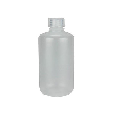 1602. FRASCO DE POLIPROPILENO 250ML TIPO BOSTON, BOCA ANGOSTA C/TAPON DE ROSCA PP, TRANSPARENTE, NO ESTERIL PAQUETE C/3 PIEZAS NALGENE