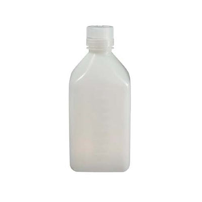13655. FRASCO DE POLIETILENO ALTA DENSIDAD 1LT TRANSPARENTE CUADRADO BOCA ANGOSTA C/TAPON DE ROSCA DE POLIPROPILENO, NO ESTERIL NALGENE