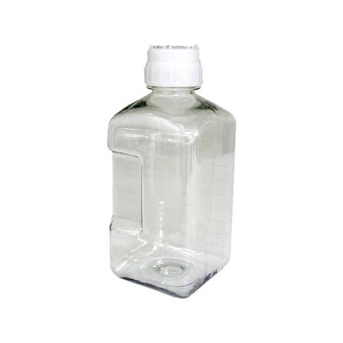 14071. FRASCO PETG 125ML TRANSPARENTE CUADRADO ESTERIL C/TAPON DE ROSCA HDPE PAQUETE C/2 PIEZAS - NALGENE