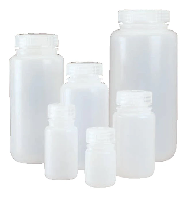 6287. FRASCO POLIETILENO BAJA DENSIDAD 1LT BOCA ANCHA C/TAPON DE ROSCA POLIPROPILENO - NALGENE
