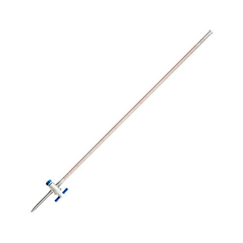 10724. BURETA DE VIDRIO 25ML CLASE A ACCU-RED SERILIZADA/CERTIFICADA C/LLAVE DE TEFLON -  PYREX