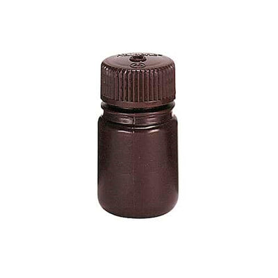 12232. FRASCO POLIETILENO ALTA DENSIDAD 30ML AMBAR BOCA ANCHA PAQUETE C/5 PIEZAS  - NALGENE