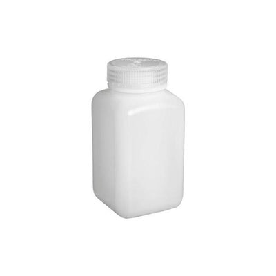 1580. FRASCO PPCO 500ML CUADRADO BOCA ANCHA C/TAPON DE ROSCA DE POLIPROPILENO, TRANSPARENTE, NO ESTERIL PAQUETE C/2 PIEZAS - NALGENE