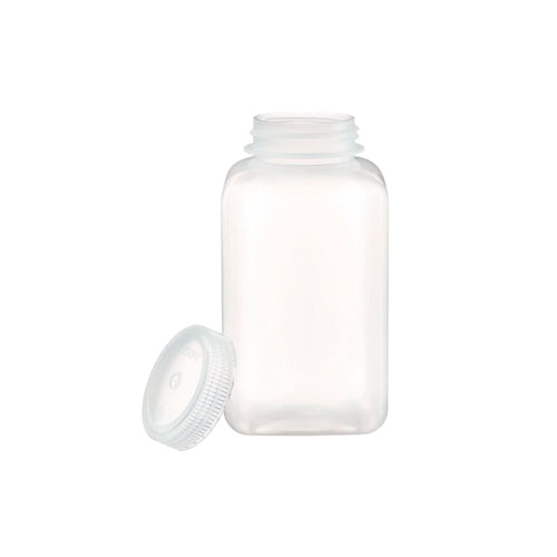 12253. FRASCO POLIPROPILENO 1LT TRANSPARENTE CUADRADO BOCA ANCHA - NALGENE