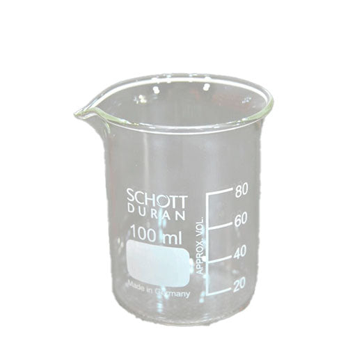 23506. VASO DE PRECIPITADO DE VIDRIO 100ML PAQUETE C/4 PIEZAS DURAN