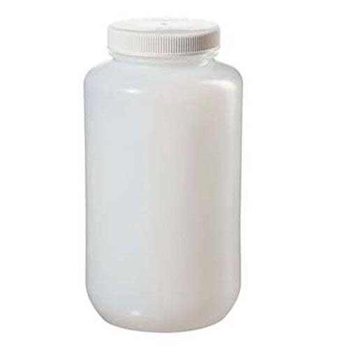 50744. FRASCO POLIETILENO ALTA DENSIDAD 2LT BOCA ANCHA C/TAPON ROSCA DE POLIPROPILENO - NALGENE