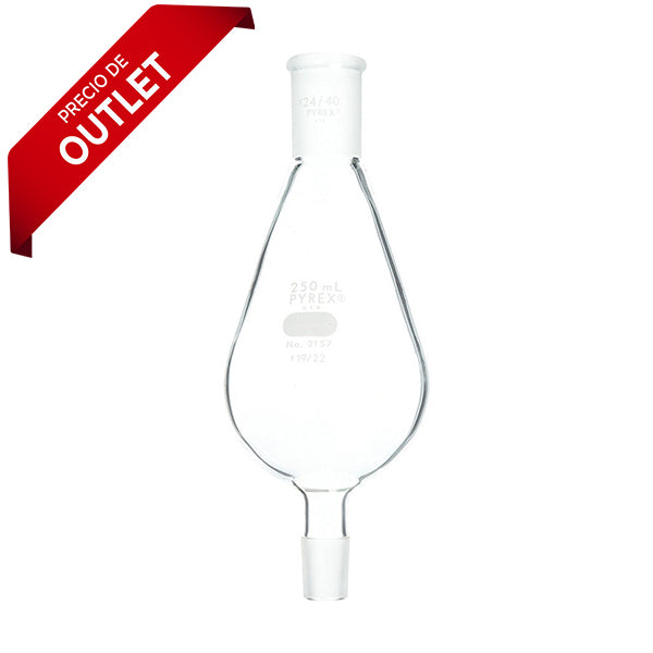 1037. MATRAZ DE VIDRIO 500ML, UNIONES ESMERILADAS P/EQUIPO KUDERNA DANISH - PYREX