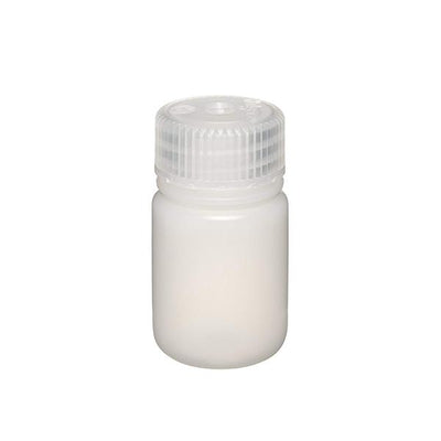 1564. FRASCO POLIETILENO ALTA DENSIDAD 30ML REDONDO BOCA ANCHA C/TAPON DE ROSCA DE POLIPROPILENO, NO ESTERIL PAQUETE C/10 PIEZAS - NALGENE