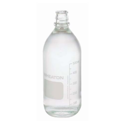 17481. FRASCO VIDRIO CLARO 500ML BOCA ANGOSTA GRADUADO - WHEATON