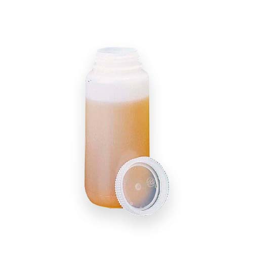 13702. FRASCO DE POLIETILENO ALTA DENSIDAD FLUORINADO 500ML TRANSPARENTE BOCA ANCHA C/TAPON DE ROSCA DE POLIPROPILENO, NO ESTERIL NALGENE