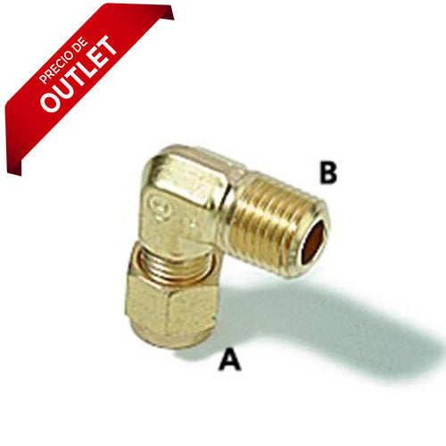 1043. CONECTOR MACHO 90° LATON 1/4" SWAGELOK 400-2-4 - SUPELCO