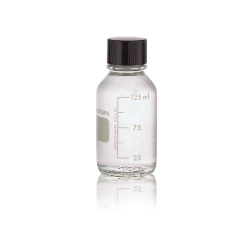 50035. FRASCO VIDRIO CLARO 125ML C/ 2 PIEZAS - WHEATON
