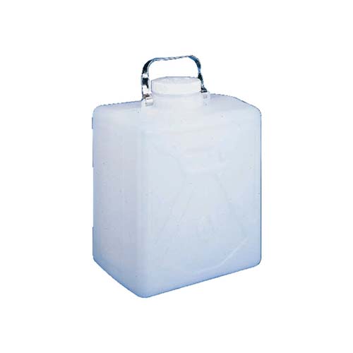 14077. GARRAFON (BIDON) DE POLIETILENO ALTA DENSIDAD 20LT RECTANGULAR C/ASA - NALGENE