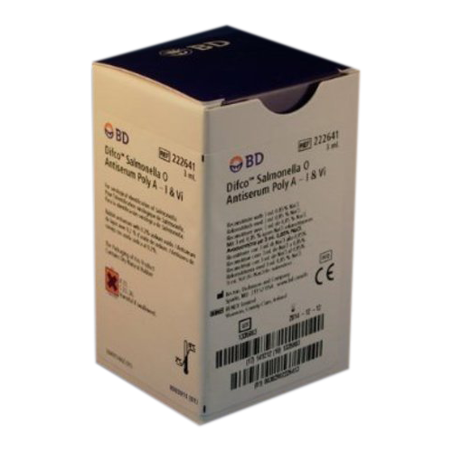 54399. ANTISUERO SALMONELLA O (POLY A-I Y VI FACTORES 1-16, 19-25, 34 Y VI) 3 ML - DIFCO