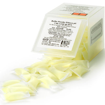 54935. SOLUCION BUFFER PH 7.00 (POLVO) CODIGO DE COLOR AMARILLO TRAZABLE A NIST C/50 SOBRES HACH