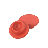 4313. TAPON DE GOMA C/CIERRE A PRESION ROJO 13X20MM C/1000 - WHEATON