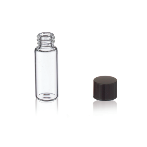 17701. VIAL VIDRIO CLARO 12ML, 19X68MM C/TAPON FENOLICO NEGRO CAJA C/200 PIEZAS - WHEATON