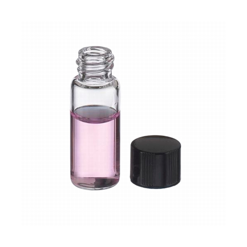 17722. VIAL VIDRIO CLARO 24ML, 23X88MM  C/TAPON FENOLICO NEGRO CAJA C/200 PIEZAS - WHEATON