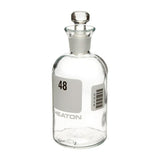 26969. FRASCO DBO 300ML DE VIDRIO, NUMERADO 25-48 C/TAPON ROBOTICO Y ETIQUETA DE CODIGO DE BARRAS WHEATON