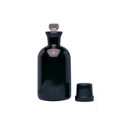 17360. FRASCO DBO 300ML DE VIDRIO NEGRO C/TAPON - WHEATON