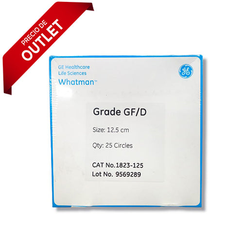 6989. PAPEL MICROFIBRA DE VIDRIO GF/D 12.5CM C/25 WHATMAN