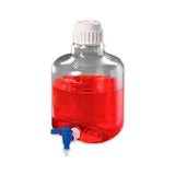 3423. GARRAFON (BIDON) DE POLICARBONATO TRANSPARENTE 10LT REDONDO C/LLAVE Y TAPON DE ROSCA - NALGENE